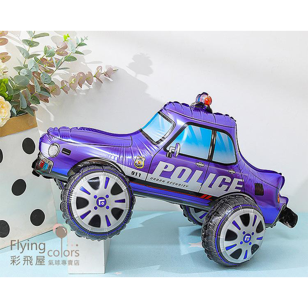 4D Lacivert Polis Arabası Folyo Balon 65*38 cm