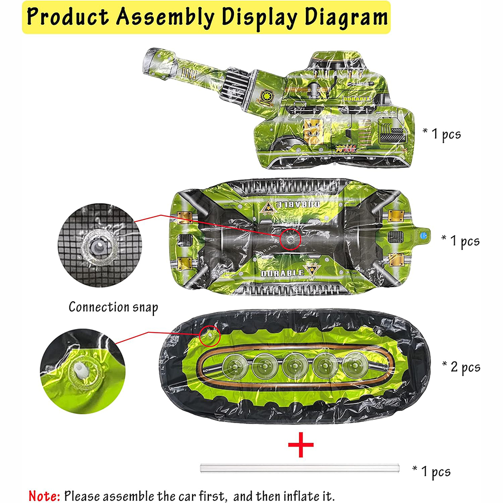 4D Tank Folyo Balon 70*42 cm