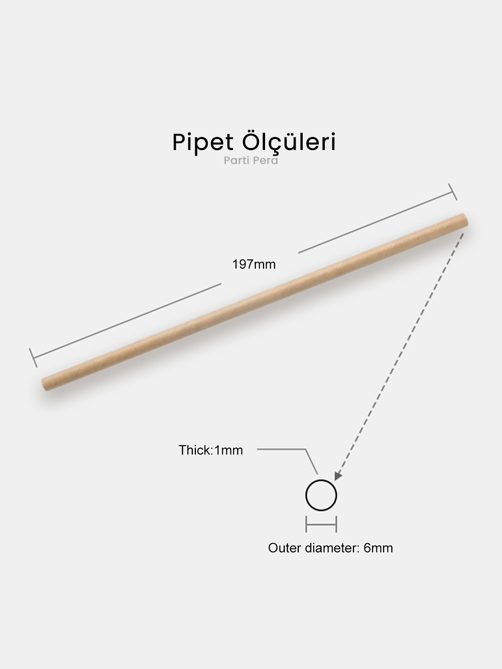 8'li Portakal Şekilli Kağıt Pipet