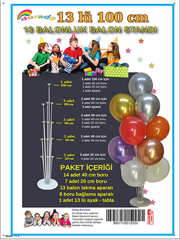 Balon Standı 13'lü 100 cm