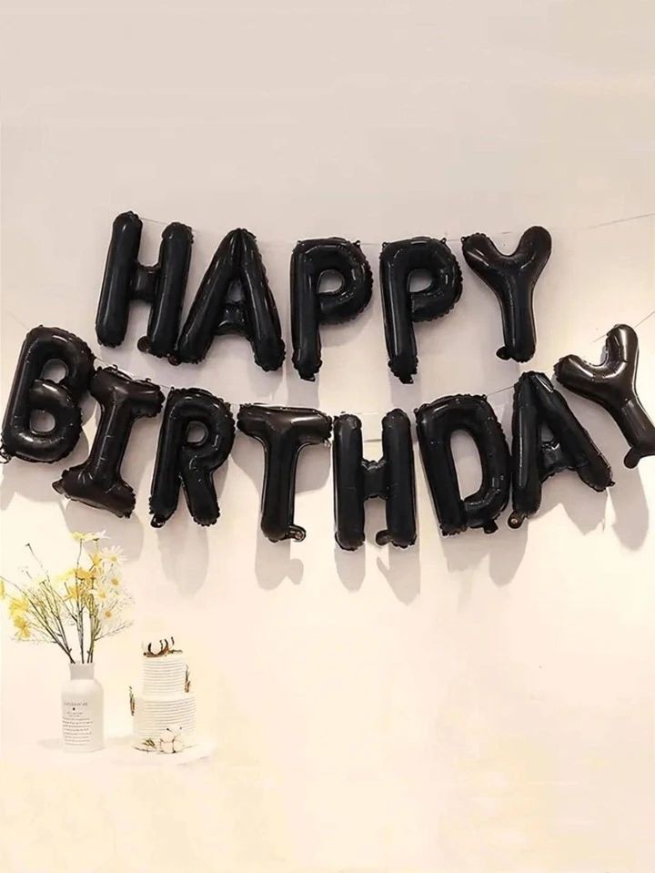 Basketbol Temalı Doğum Günü Seti Siyah Happy Birthday Folyo Balon Kupa Folyo Balon