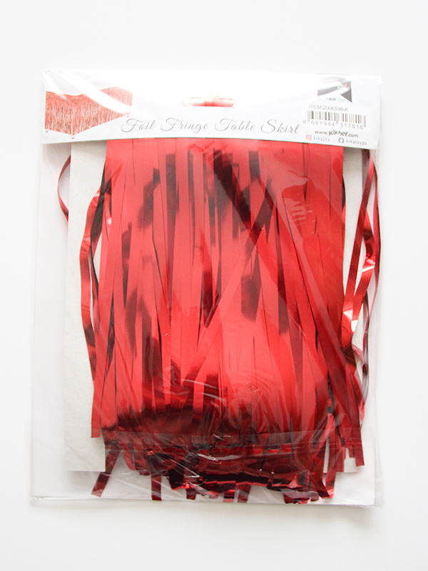 Kırmızı Renk Masa Püskülü 75*360cm