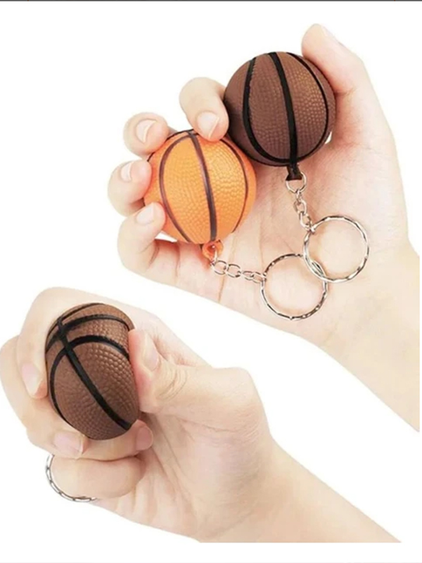 Mini Yuvarlak Basketbol Topu Anahtarlık Stres Topu