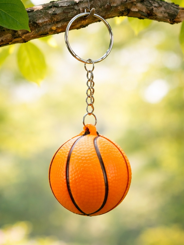 Mini Yuvarlak Basketbol Topu Anahtarlık Stres Topu