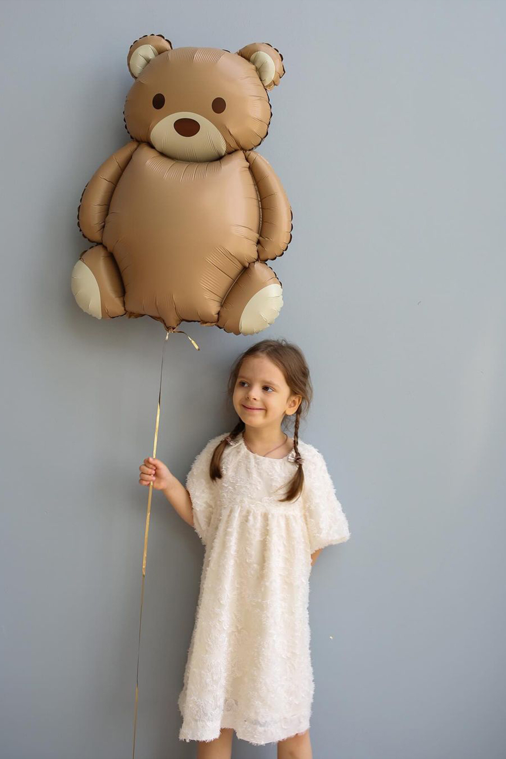 Retro Ayı Folyo Balon 90*65 cm