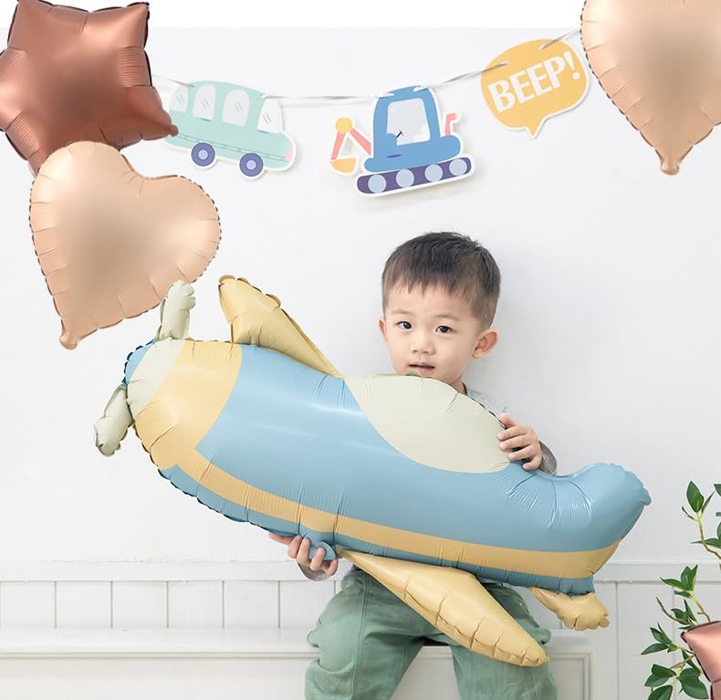 Retro Uçak Folyo Balon 78*42 cm