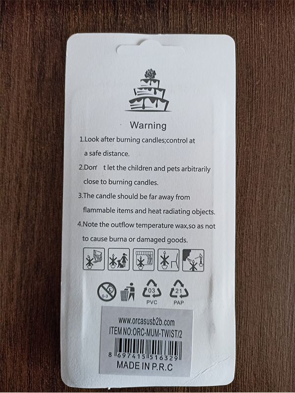 Şekilli Makaron Pasta Mumu 6 Adet Doğum Günü Pasta Mumu