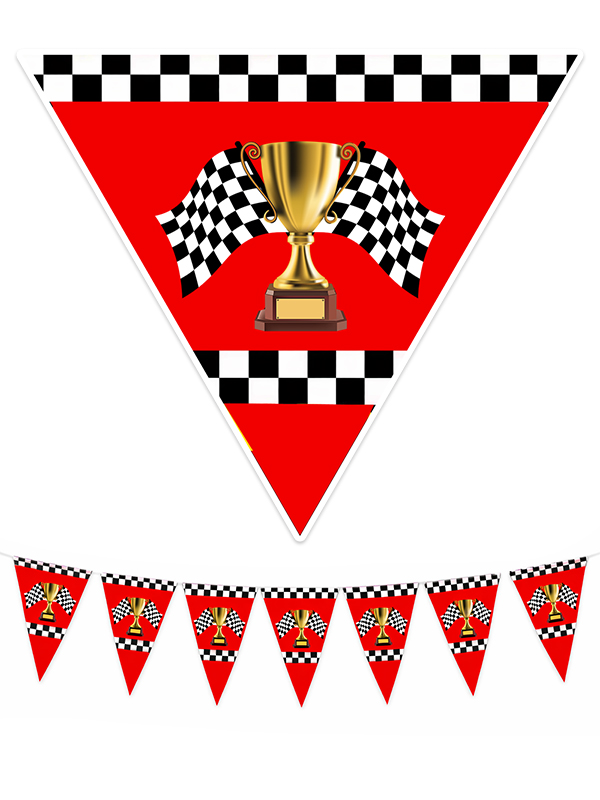 Yarış Temalı 7'li Flama Bayrak Süs 14*16 cm