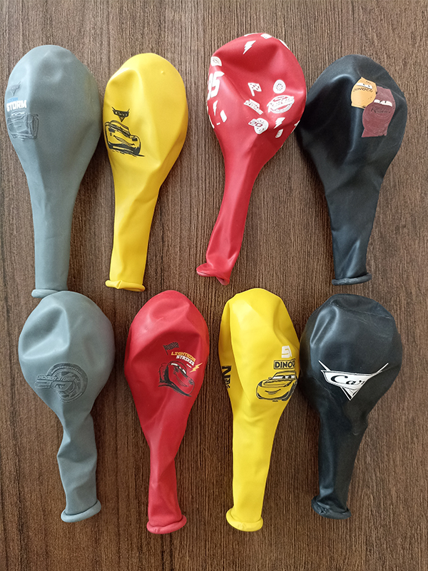 Yarış Temalı Cars Baskılı Balon 10 Adet Renkli
